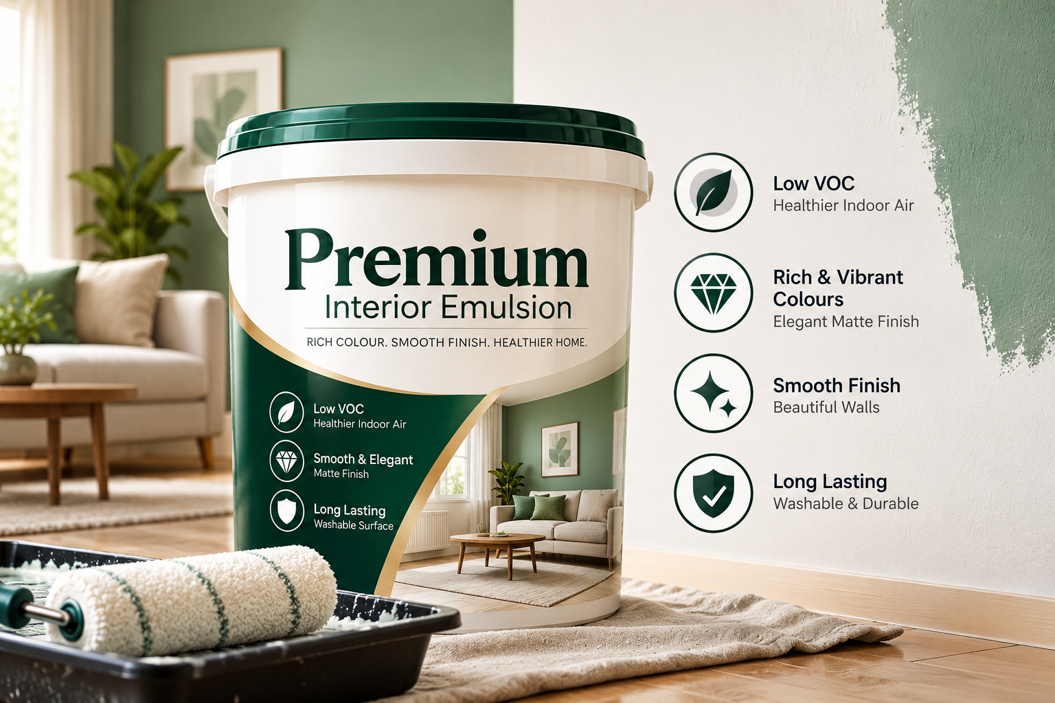 Premium Interior Emulsion 4 L Arctic White